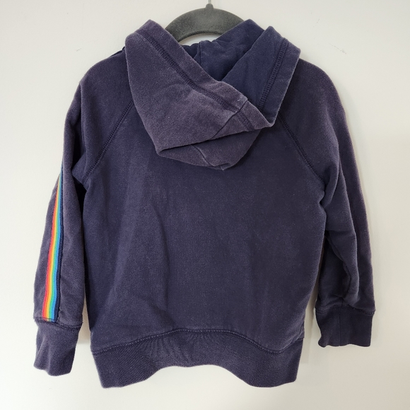 Primary navy zip sweatshirt with rainbow trim sz 2-3Y - Picture 5 of 7
